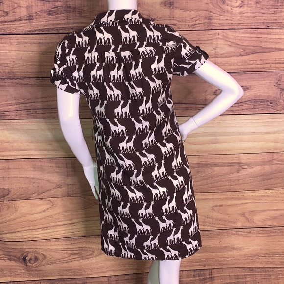 —-S0LD on MERC—-KATE SPADE GIRAFFES PATTERN LOOSE FIT SHORT SHIRT TOP DRESS - Picture 6 of 16